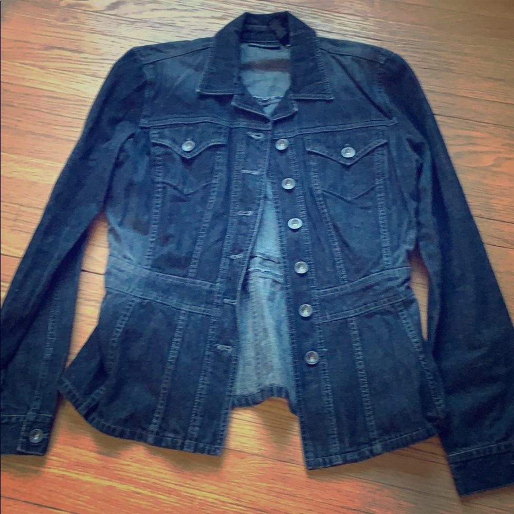 Peplum jean jacket